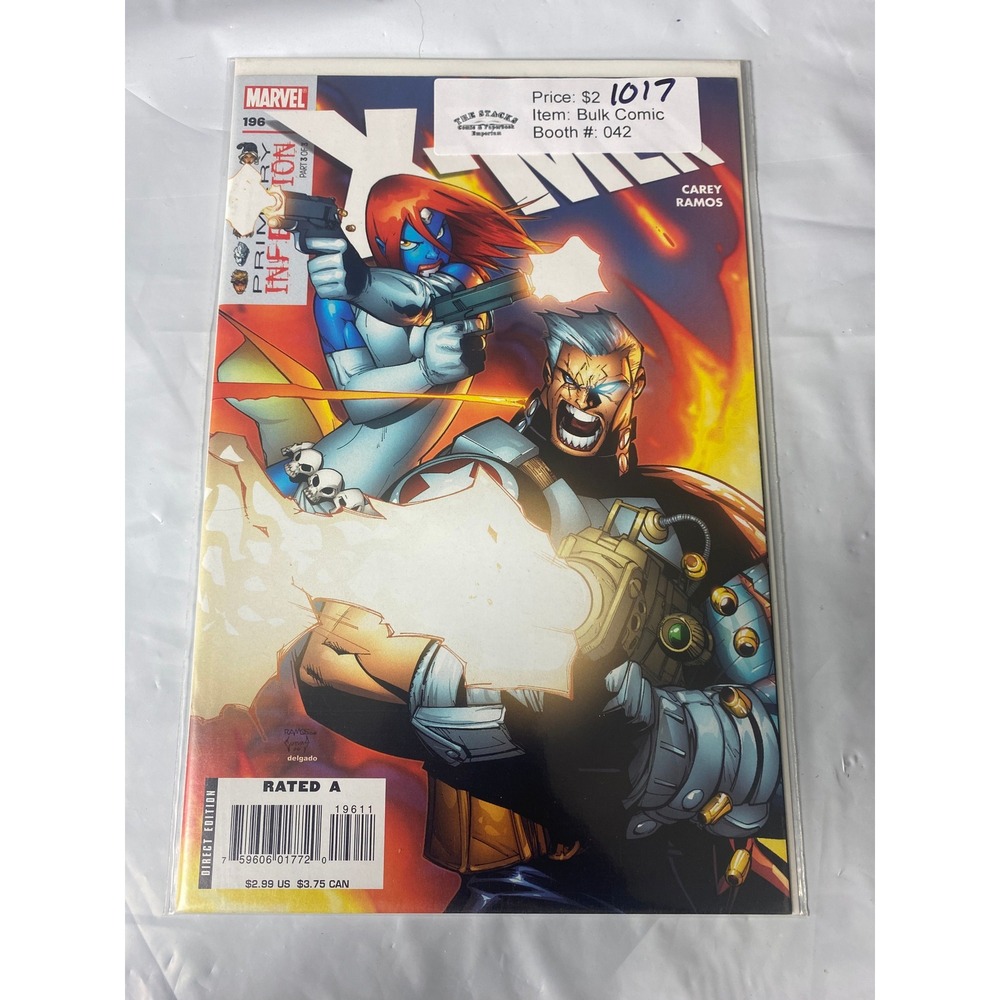 Marvel X-Men 196 Primary Infection Part 3 of 3 Mystique Cable 2007 Comic Book